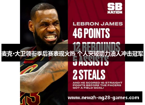 麦克·大卫领衔季后赛表现火热 个人突破助力油人冲击冠军 麦克·大卫领衔季后赛表现火热 个人突破助力油人冲击冠军
