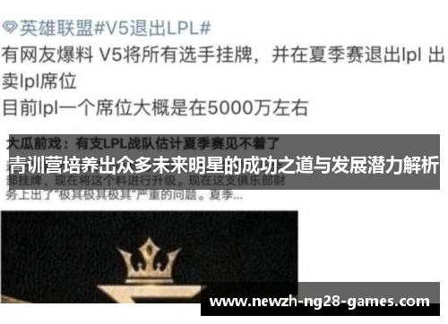 青训营培养出众多未来明星的成功之道与发展潜力解析 青训营培养出众多未来明星的成功之道与发展潜力解析